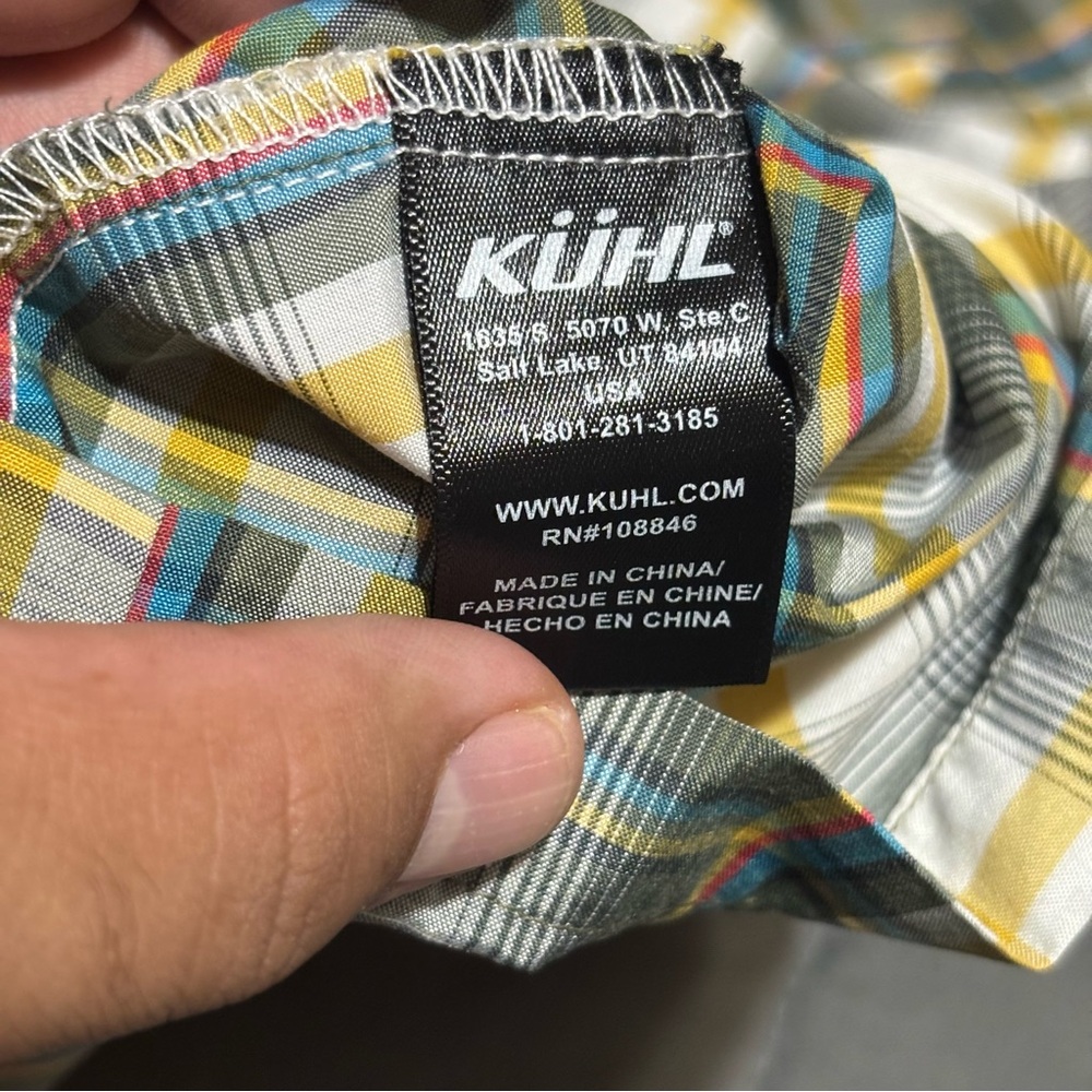 Kuhl Ion X Men's Pearl Sanp Plaid Short Sleeve Western Outdoor button‎ Shirt - S - Picture 7 of 12